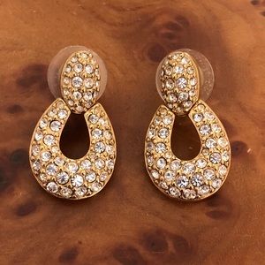 Vintage Swarovski Door Knocker Earrings